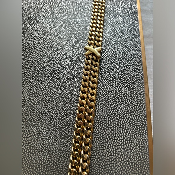 Paloma Picasso Gold Chain Belt Signature X’s Size Large